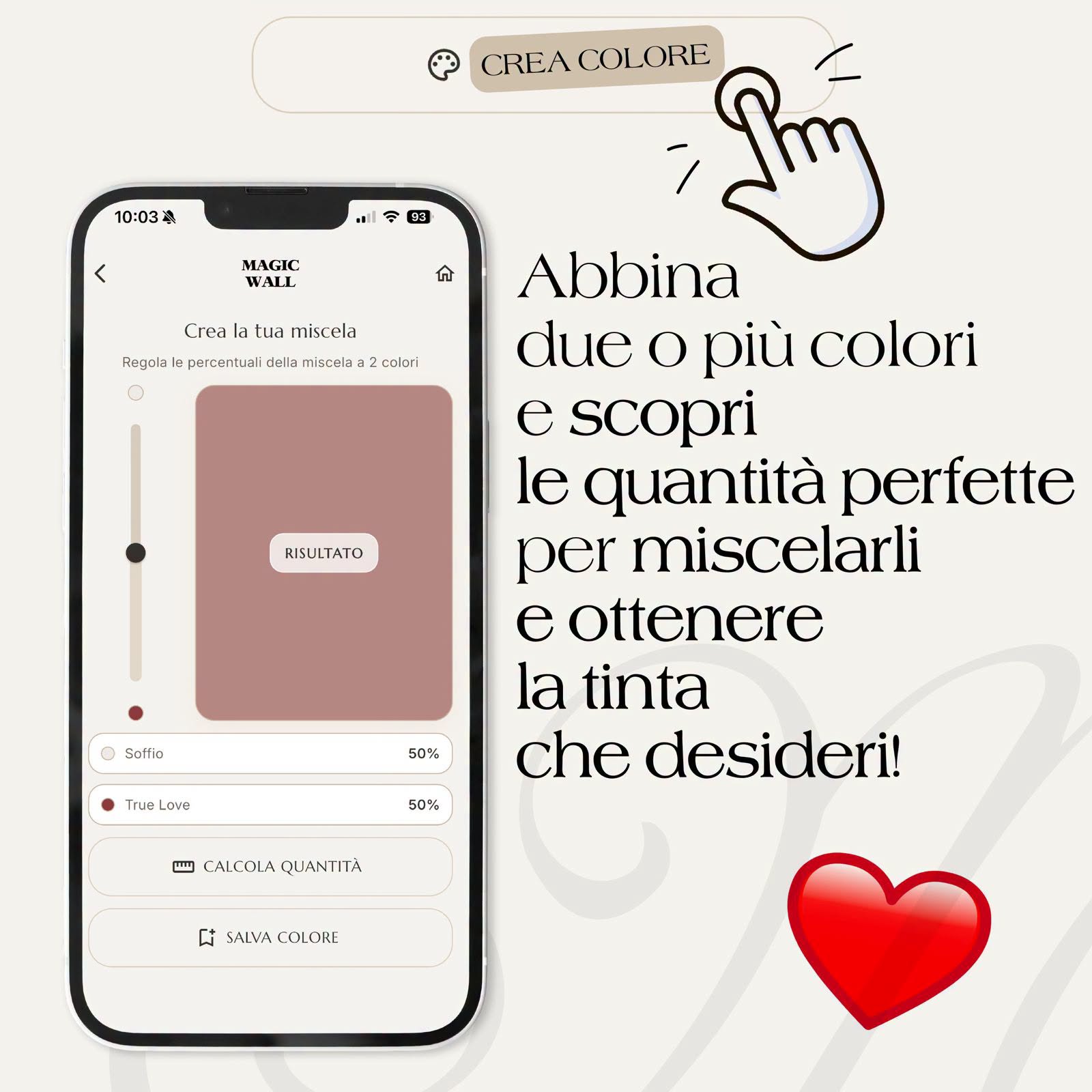Magic Paint App color creation feature