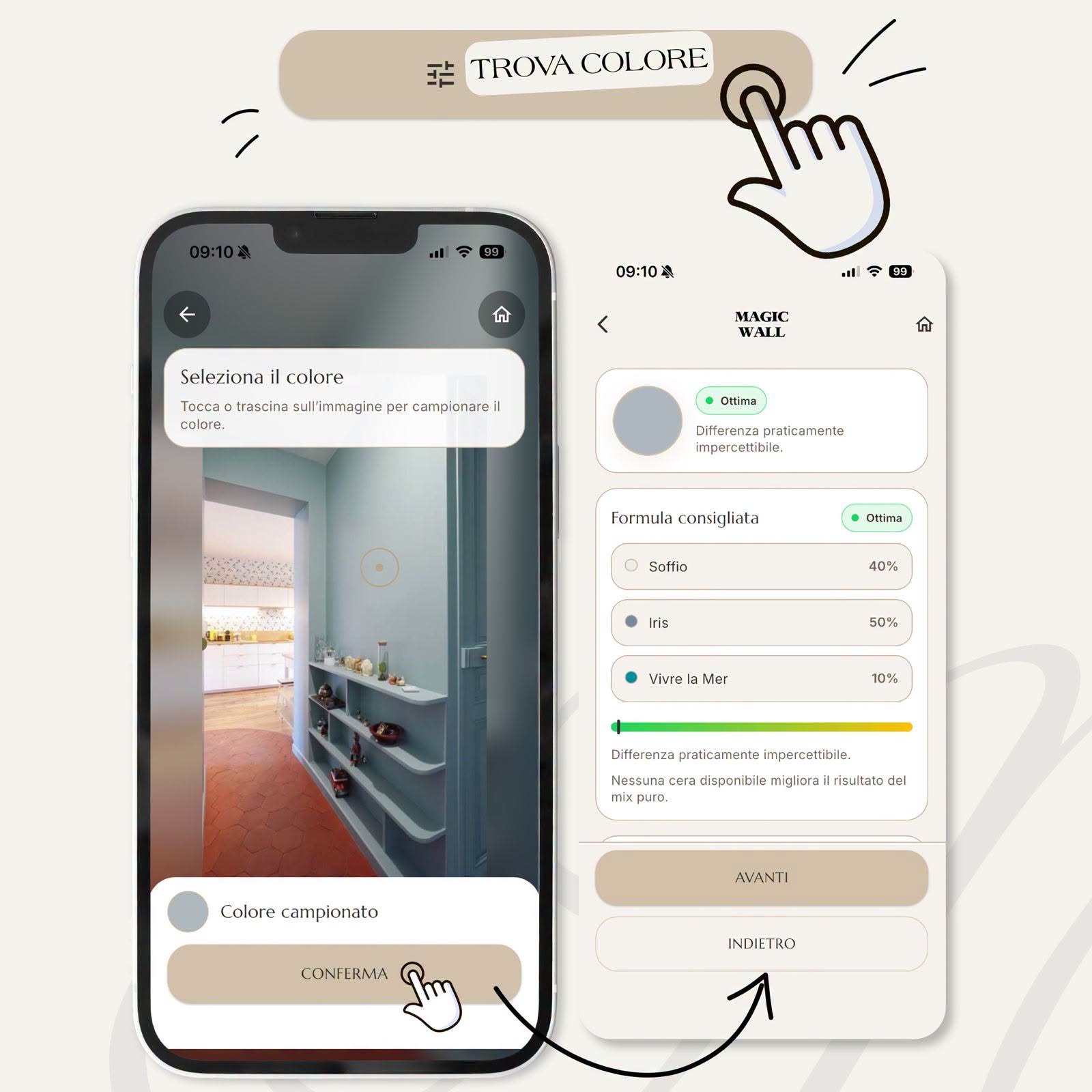 Magic Paint App color finder feature
